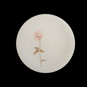 Oneida Melamine Pink Rose Salad Plates Set of 6 Vintage Floral Dinnerware